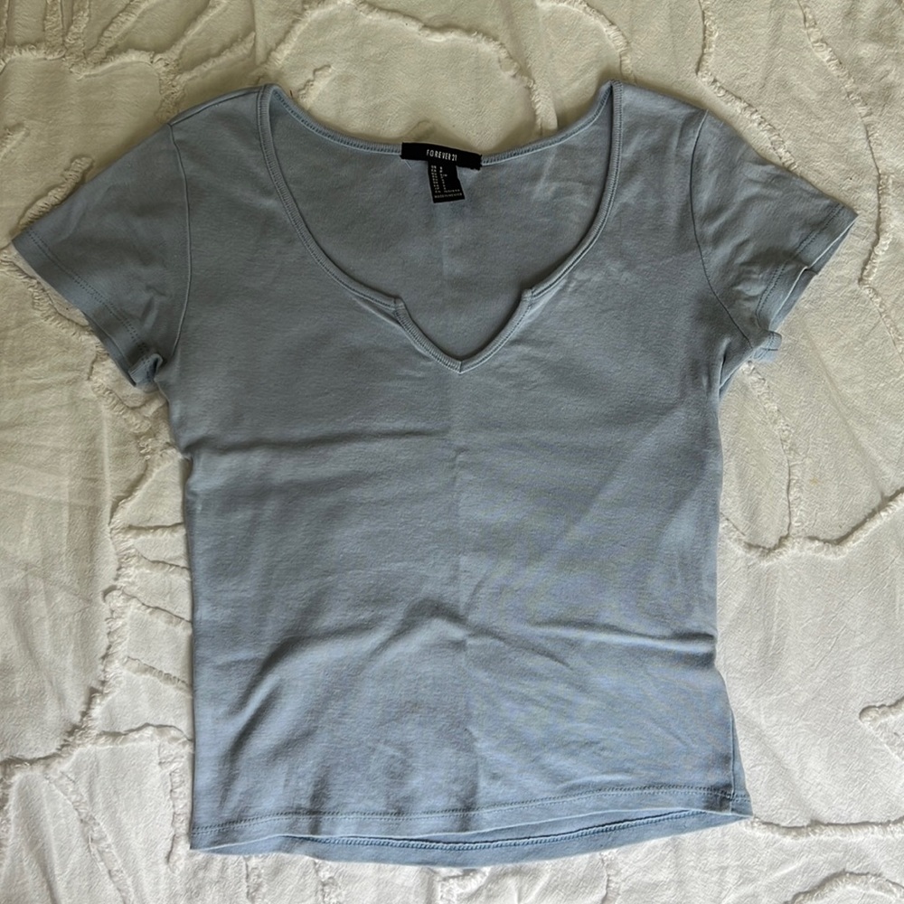 Forever 21 baby blue t-shirt